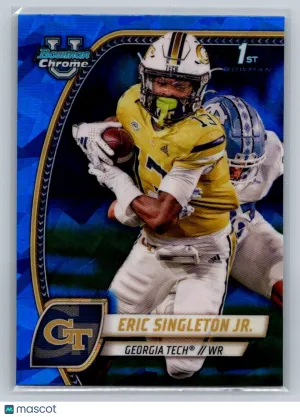 2024 Bowman University Sapphire Football Card Eric Singleton Jr #71 Georgia Tech Yellow Jackets