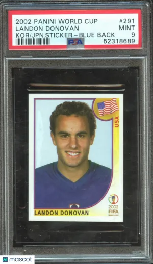 Landon Donovan 2002 Panini World Cup Korea/Japan Stickers JPN. Sticker Blue Back PSA 9