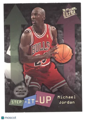 1996 Fleer Ultra Step-It-Up Michael Jordan #G-280 Gold Medallion Edition front