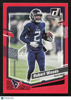 2023 Donruss Robert Woods #123 Press Proof Red
