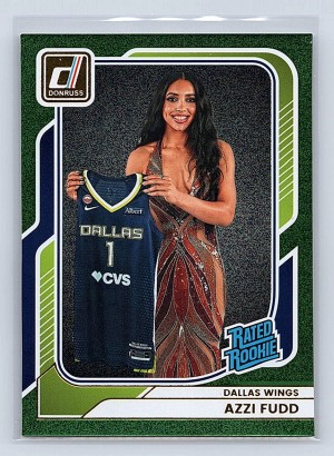 2026 Panini Donruss WNBA Rated Rookie Green Shimmer #86 Azzi Fudd