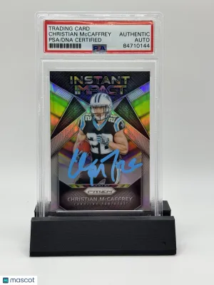 2017 Christian McCaffrey #6 Prizm Short Print PSA A Auto A