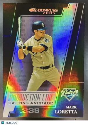 Flagship Mark Loretta Production Line BA Black #PL-6 San Diego Padres
