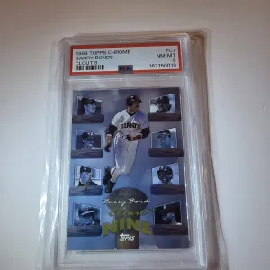 1998 Topps Chrome Barry Bonds Clout 9 PSA 8