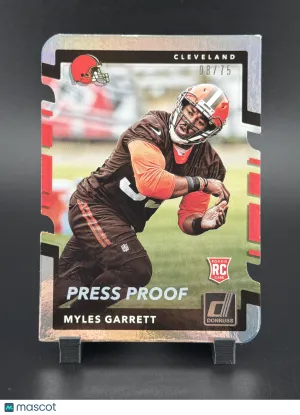 2017 Panini Donruss Myles Garrett #356 Press Proof Die Cut /75 RC