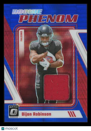 Bijan Robinson 2023 Panini Donruss Optic Rookie Phenoms Blue Hyper Memorabilia #RP-BR Atlanta Falcons