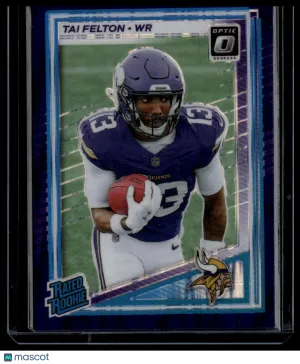 2025 Panini Donruss Optic Tai Felton #239 Blue Velocity Rookie