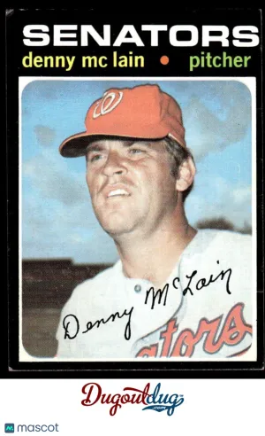1971 Baseball Card Denny McLain #750