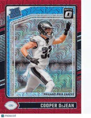 2024 Panini Donruss Optic Football Cooper DeJean Red Mojo Refractor Rookie #221 Philadelphia Eagles