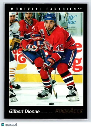 1993 Pinnacle Gilbert Dionne #199 Montreal Canadiens