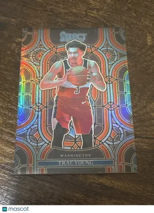 2025-26 Panini Select Trae Young #3 Stained Glass Cae Hit