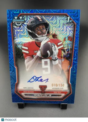 2026 Bowman Chrome University Football Donte Lee Jr. #BCPA-DLJ Blue Mojo Refractor /150