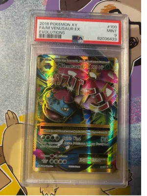 MEGA VENUSAUR EX #100/108 - 2016 Pokemon XY - Evolutions Full Art PSA 9 front