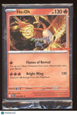 2026 GameStop Chaos Rising Ho-Oh (sealed) Holo Rare #010/086