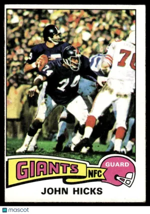 1975 Football John Hicks #283