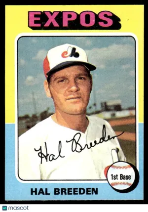 1975 Baseball Card Hal Breeden #341