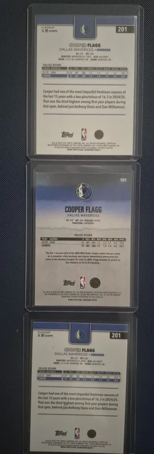 3 Card Cooper Fagg Rookie Lot back