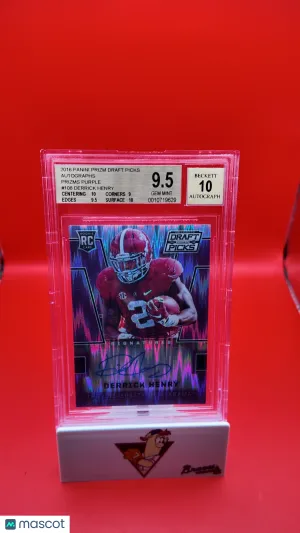 2016 Panini Prizm Draft Picks Autographs Derrick Henry #108 Prizms Purple RC BGS 9.5 BAS Auto 10