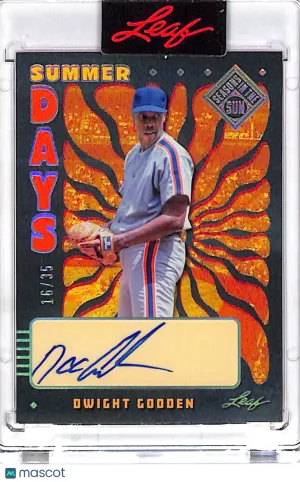 2026 Leaf Summer Days Seasons in the Sun Dwight Gooden Auto /35 #SD-DG1 New York Mets
