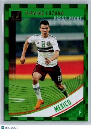 Hirving Lozano 2018-19 Panini Donruss Soccer Press Proof Green Checkerboard #149 Mexico