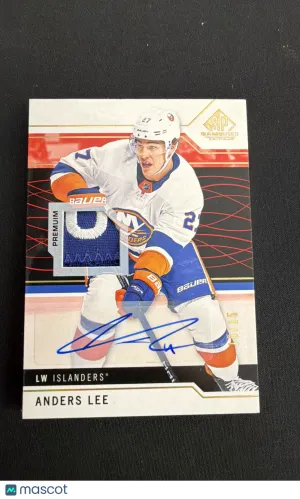 2018-19 Sp Game Used Edition Anders Lee #27 Spectrum Red Auto Premium Material / Parallel/Variety Base Set Memorabilia