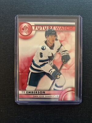 2023-24 SP Authentic Ty Emberson Future Watch Limited Red #188 San Jose Sharks