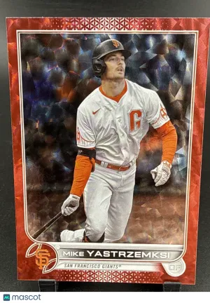 2022 Topps Series 1 Mike Yastrzemski #103 Red Foil /199 Parallel/Variety Base Set