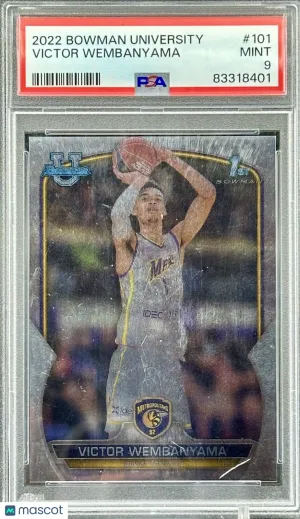 2022 Bowman Chrome University Victor Wembanyama #101 PSA 9