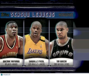 2000 Topps Dikembe Mutombo Tim Duncan Shaquille O'Neal