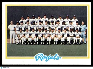 1978 Baseball Card Unmarked Team Photo #724