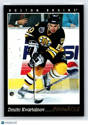 1992 Score Pinnacle Dmitri Kvartalnov #161 Boston Bruins