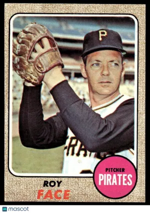 1968 Baseball Card Roy Face #198