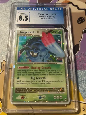 CGC 8.5 NM/Mint+ Pokemon Tangrowth LV.X Arceus Holo 99/99 front