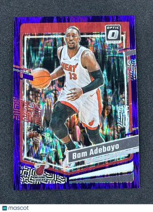 2023-24 Donruss Optic 13 Bam Adebayo Purple Shock Miami Heat