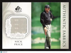 2004 SP Signature Nick Price #AF-NP Authentic Fabrics MEM