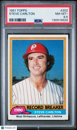 1981 Topps Steve Carlton #202 PSA 8.5