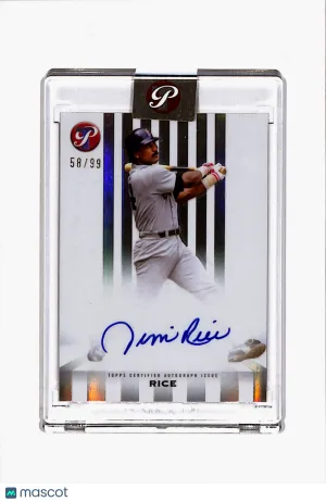 2026 Topps Pristine Baseball Jim Rice #SS-JRI 58/99 Auto
