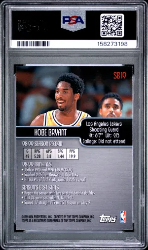 1999 Topps Season's Best Kobe Bryant #SB19 back