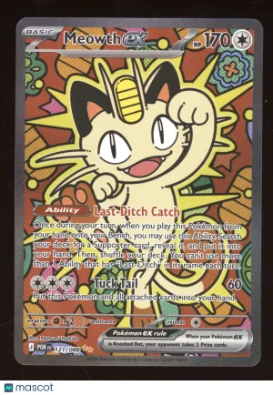 2026 Mega Evolution Perfect Order Meowth ex Secret Rare #121/088