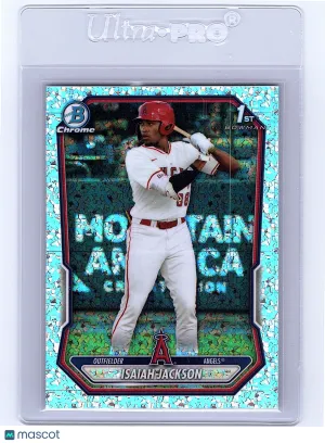 2026 Bowman Chrome Isaiah Jackson #BCP-60 Aqua Lunar Crater Refractor