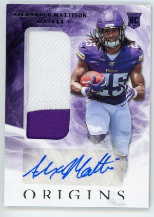 2019 Panini Origins Alexander Mattison Rookie Autograph Patch #130