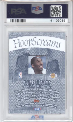 1997 Stadium Club Hoop Screams Kobe Bryant #HS9 PSA 8 back