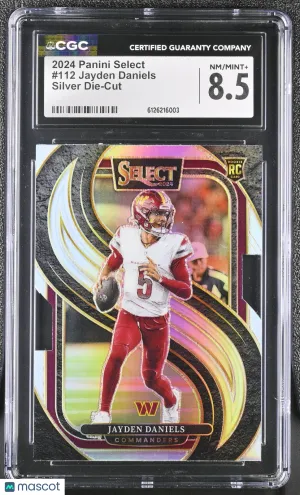 2024 Panini Select Jayden Daniels Silver Die-Cut Rookie #112 CGC 8.5 Washington Commanders