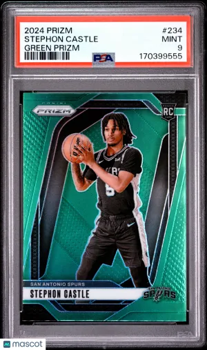 2024-25 Panini Prizm Stephon Castle Green Prizm #234 PSA 9
