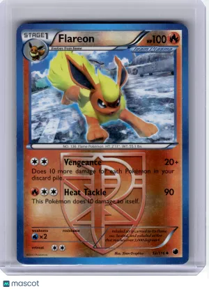 2013 Pokemon—Flareon #12 Plasma Freeze—Uncommon Reverse Holo [Heavily Played]