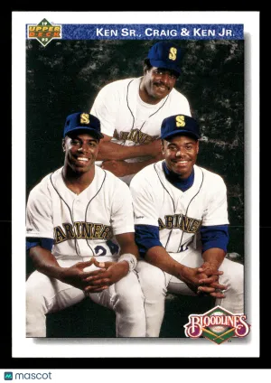 1992 Upper Deck Ken Griffey Jr. Craig Griffey Ken Griffey Sr. #85