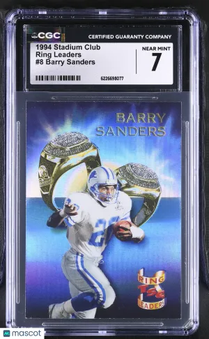 1994 Stadium Club Barry Sanders Ring Leaders #8 CGC 7 Detroit Lions