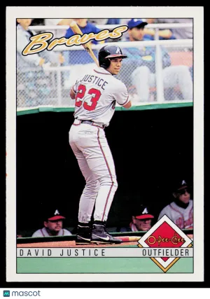 1993 O-Pee-Chee David Justice #180