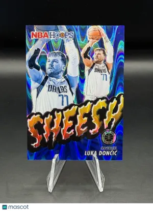 Luka Doncic 2023-24 NBA Hoops Premium Stock #16 Blue Seismic 99/99 - Dallas Mavericks