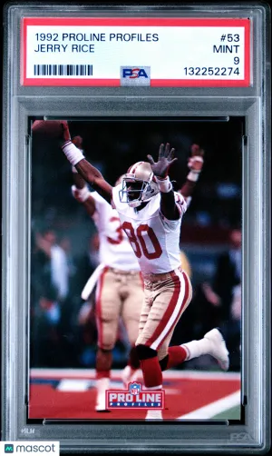 1992 Pro Line Profiles Jerry Rice #53 PSA 9